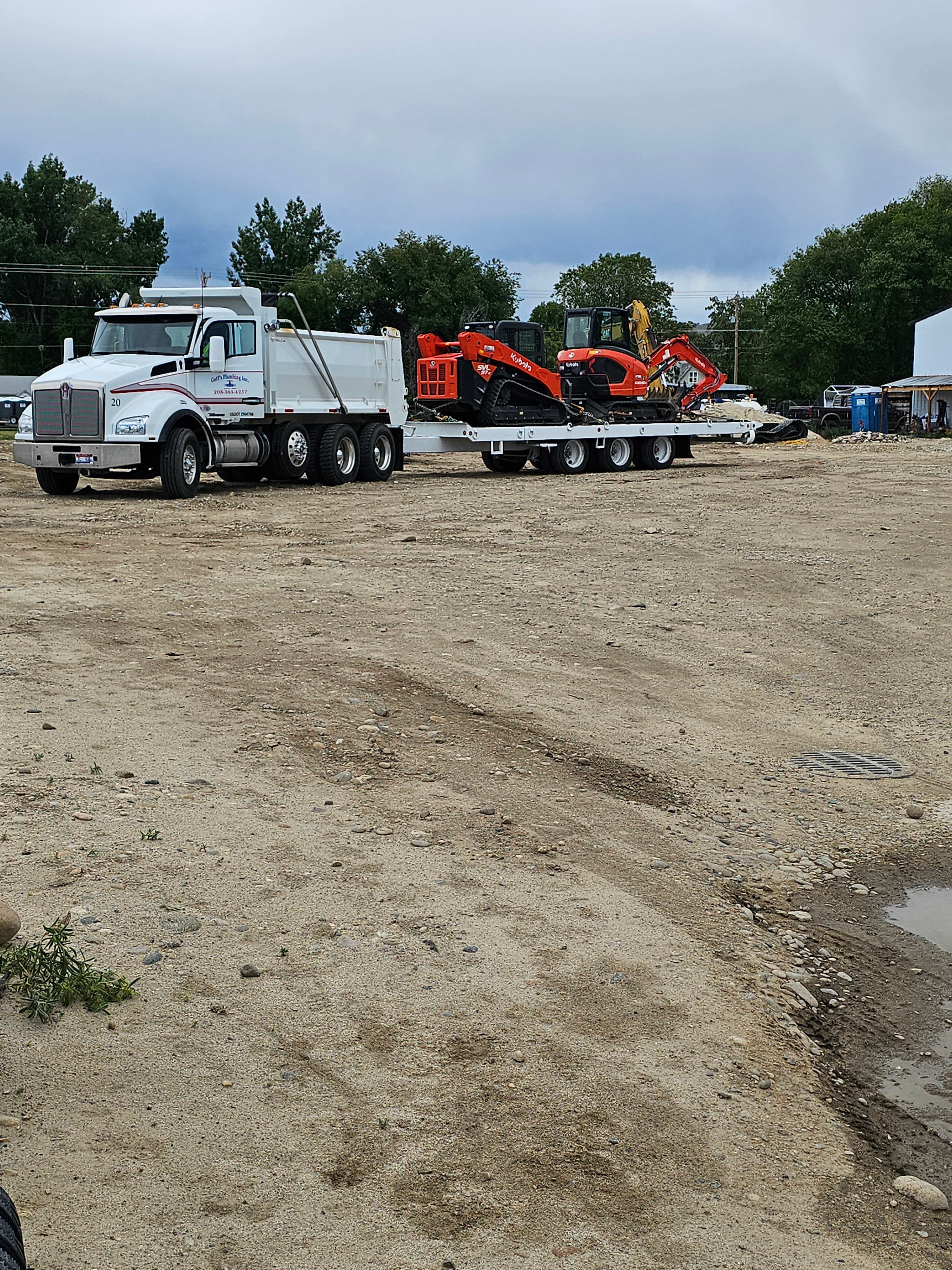 Goff's Plumbing, Inc. fleet and equipment ready for the next project.
